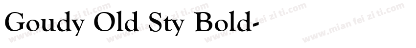 Goudy Old Sty Bold字体转换
